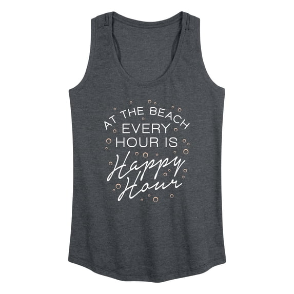 Instant Message - Beach Every Hour is Happy Hour Graphic Racerback Tank