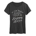 thumbnail image 1 of Instant Message - Beach Every Hour is Happy Hour - Women's Short Sleeve Graphic T-Shirt, 1 of 5