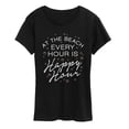 thumbnail image 1 of Instant Message - Beach Every Hour is Happy Hour - Women's Short Sleeve Graphic T-Shirt, 1 of 5