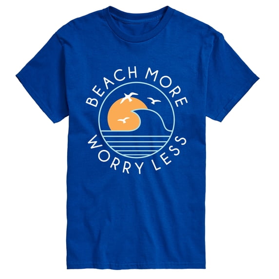 Instant Message - Beach More Worry Less Short Sleeve Graphic T-Shirt