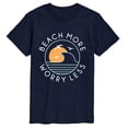 thumbnail image 1 of Instant Message - Beach More Worry Less Short Sleeve Graphic T-Shirt, 1 of 5
