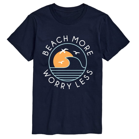 Instant Message - Beach More Worry Less Short Sleeve Graphic T-Shirt