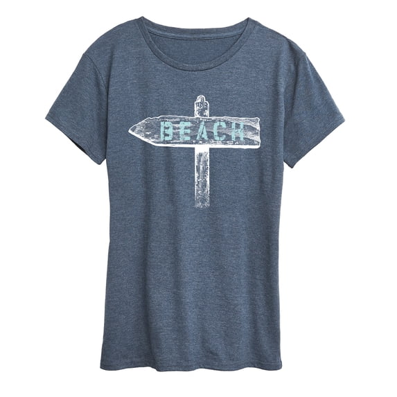 Instant Message - Beach Sign Short Sleeve Graphic T-Shirt