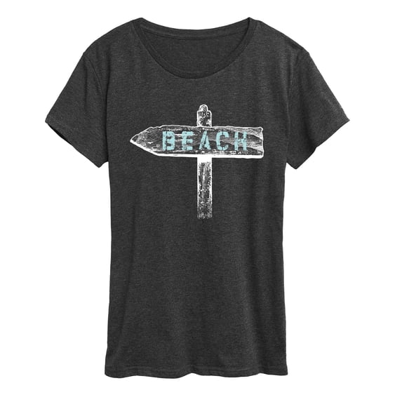 Instant Message - Beach Sign Short Sleeve Graphic T-Shirt