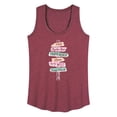 thumbnail image 1 of Instant Message - Beach Signs Graphic Racerback Tank, 1 of 5