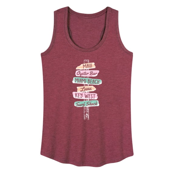 Instant Message - Beach Signs Graphic Racerback Tank