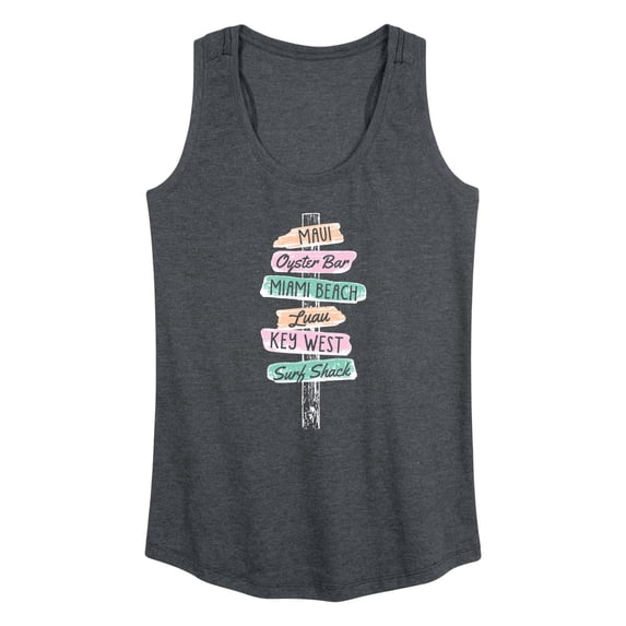 Instant Message - Beach Signs Graphic Racerback Tank
