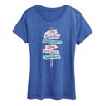 thumbnail image 1 of Instant Message - Beach Signs - Women's Short Sleeve Graphic T-Shirt, 1 of 5