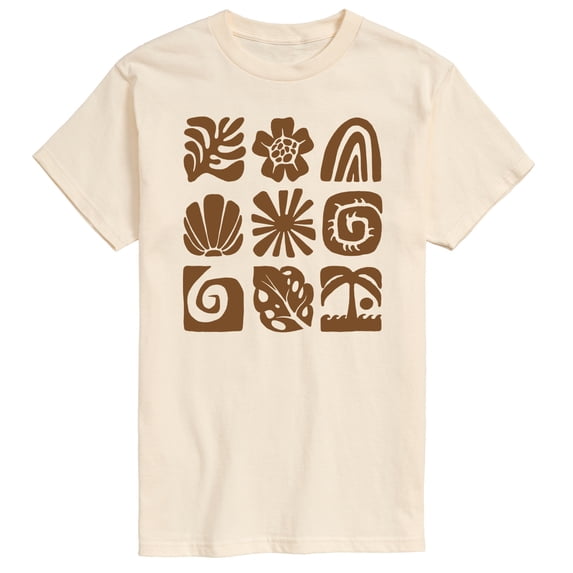 Instant Message - Beach Squares Short Sleeve Graphic T-Shirt
