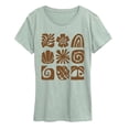thumbnail image 1 of Instant Message - Beach Squares  - Women's Short Sleeve Graphic T-Shirt, 1 of 4