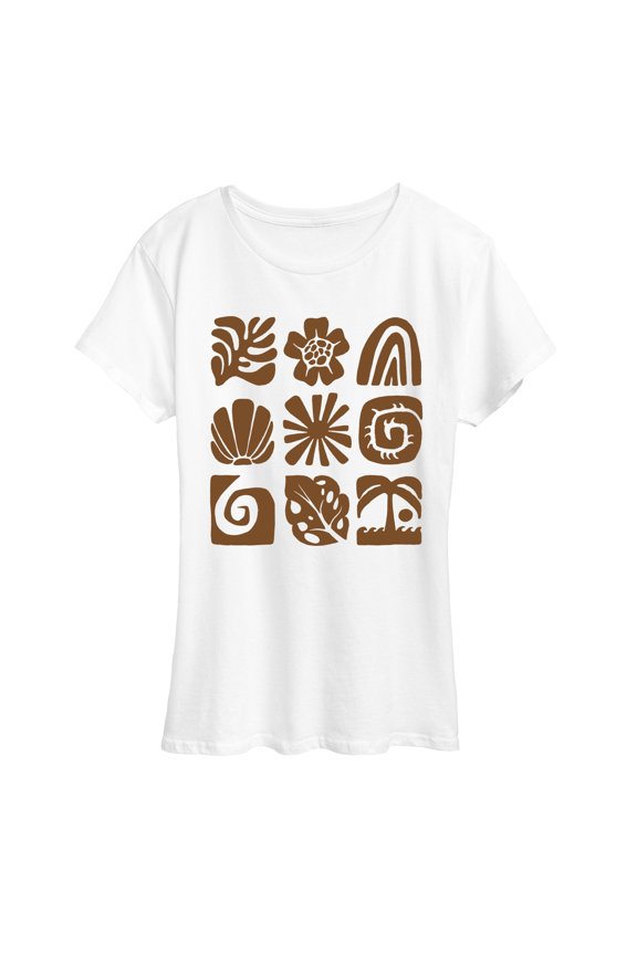 - Beach Squares  - Women's Short Sleeve Graphic T-Shirt