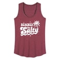 thumbnail image 1 of Instant Message - Beaches Be Salty Graphic Racerback Tank, 1 of 4