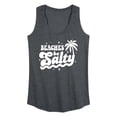 thumbnail image 1 of Instant Message - Beaches Be Salty Graphic Racerback Tank, 1 of 4