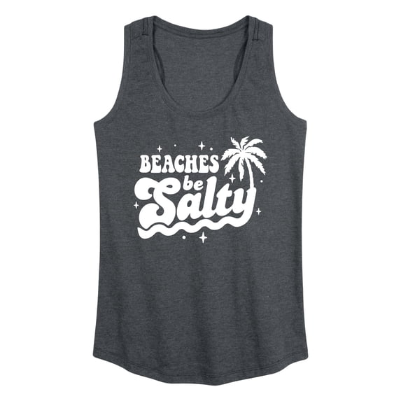 Instant Message - Beaches Be Salty Graphic Racerback Tank