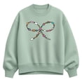 thumbnail image 1 of Instant Message - Bead Bow Oversized Fleece Crew Sweatshirt, 1 of 4