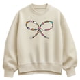 thumbnail image 1 of Instant Message - Bead Bow Oversized Fleece Crew Sweatshirt, 1 of 4