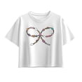 thumbnail image 1 of Instant Message - Bead Bow - Youth Girls Boxy T-Shirt, 1 of 5