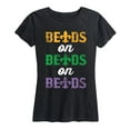 thumbnail image 1 of Instant Message - Beads On Beadsouisiana Mardis Gras Drinking - Women's Short Sleeve Graphic T-Shirt, 1 of 5