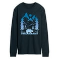 thumbnail image 1 of Instant Message - Bear And Mountains - Men's Long Sleeve Graphic T-Shirt, 1 of 5