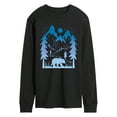 thumbnail image 1 of Instant Message - Bear And Mountains - Men's Long Sleeve Graphic T-Shirt, 1 of 5