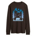 thumbnail image 1 of Instant Message - Bear And Mountains - Men's Long Sleeve Graphic T-Shirt, 1 of 4