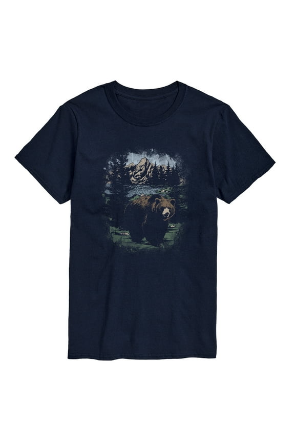 - Bear Nature Scene - Men's Short Sleeve Graphic T-Shirt