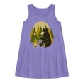 thumbnail image 1 of Instant Message - Bear Roasting Marshmallows - Toddler & Youth Girls A-line Dress, 1 of 5