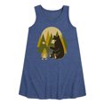 thumbnail image 1 of Instant Message - Bear Roasting Marshmallows - Toddler & Youth Girls A-line Dress, 1 of 6