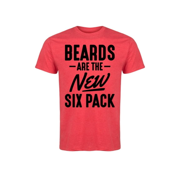 Instant Message - Beards Are The New Six Pack - Men's Short Sleeve Graphic T-Shirt