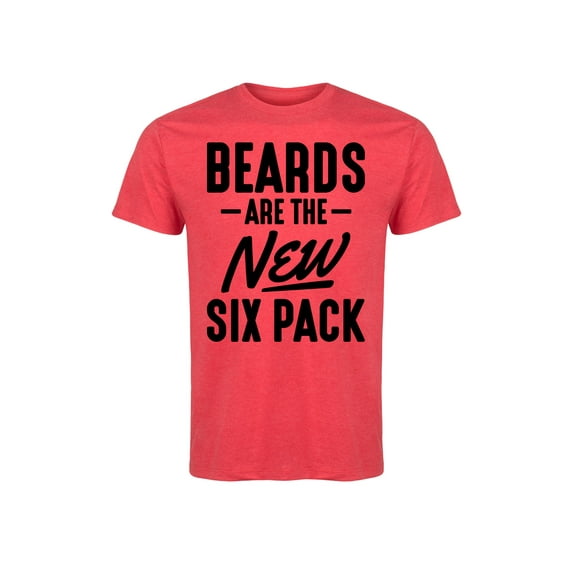 Instant Message - Beards Are The New Six Pack - Men's Short Sleeve Graphic T-Shirt