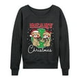 thumbnail image 1 of Instant Message - Beary Christmas - Women's French Terry Long Sleeve Pullover, 1 of 5