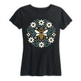 thumbnail image 1 of Instant Message - Bee Circle - Women's Short Sleeve Graphic T-shirt, 1 of 5