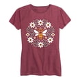 thumbnail image 1 of Instant Message - Bee Circle - Women's Short Sleeve Graphic T-shirt, 1 of 5