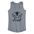 thumbnail image 1 of Instant Message - Bee Kind Floral Graphic Racerback Tank, 1 of 4