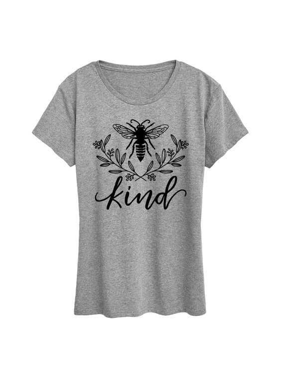 - Bee Kind Floral Women's Short Sleeve Graphic T-Shirt