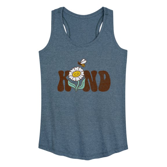 Instant Message - Bee Kind Flower - Women's Racerback Tank Top
