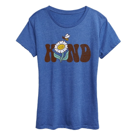 Instant Message - Bee Kind Flower - Women's Short Sleeve Graphic T-Shirt