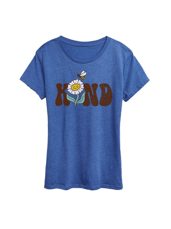 - Bee Kind Flower Women's Short Sleeve Graphic T-Shirt