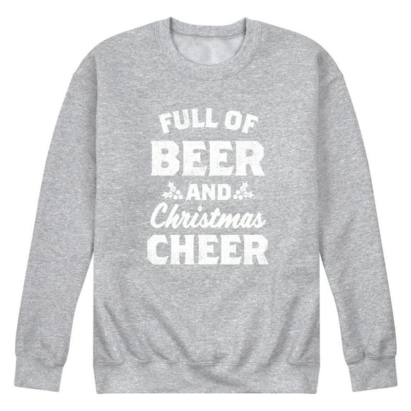 Instant Message - Beer And Cheer - Men's Long Sleeve Crew Fleece Sweatshirt