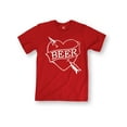 thumbnail image 1 of Instant Message - Beer Is My Valentine - Men's Short Sleeve Graphic T-Shirt, 1 of 6