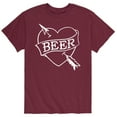 thumbnail image 1 of Instant Message - Beer Is My Valentine Short Sleeve Graphic T-Shirt, 1 of 5