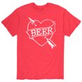 thumbnail image 1 of Instant Message - Beer Is My Valentine Short Sleeve Graphic T-Shirt, 1 of 5
