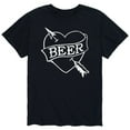 thumbnail image 1 of Instant Message - Beer Is My Valentine - Men's Short Sleeve Graphic T-Shirt, 1 of 5