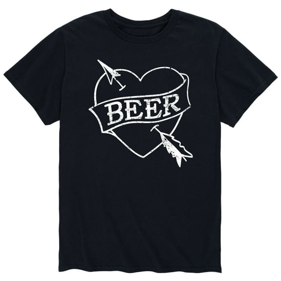 Instant Message - Beer Is My Valentine - Men's Short Sleeve Graphic T-Shirt