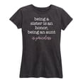 thumbnail image 1 of Instant Message - Being An Aunt Priceless - Women's Short Sleeve Graphic T-Shirt, 1 of 5