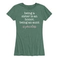 thumbnail image 1 of Instant Message - Being An Aunt Priceless - Women's Short Sleeve Graphic T-Shirt, 1 of 5