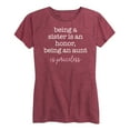 thumbnail image 1 of Instant Message - Being An Aunt Priceless - Women's Short Sleeve Graphic T-Shirt, 1 of 5
