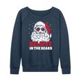 thumbnail image 1 of Instant Message - Believe In The Beard Christmas Santa - Women's Lightweight French Terry Long Sleeve Shirt, 1 of 6