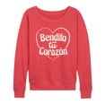 thumbnail image 1 of Instant Message - Bendito Tu Corazon - Women's Lightweight French Terry Pullover, 1 of 6