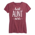 thumbnail image 1 of Instant Message - Best Aunt Ever - Women's Short Sleeve Graphic T-Shirt, 1 of 6
